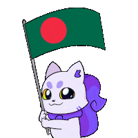 Flag Bangladesh Sticker by Lucky Kat Studios