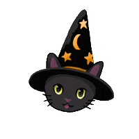 Cat Halloween Sticker by Elowyn