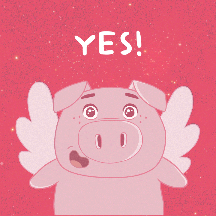 Flying Pig Yes GIF by PositivelyPigasus