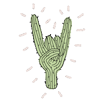Rock Cactus Sticker by chenzi
