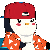 Cheers Wink Sticker by Pudgy Penguins