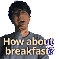 Breakfast Time Coffee Sticker