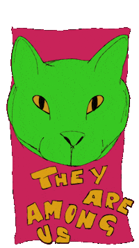 Cat Dant Sticker