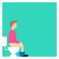 no smoking toilet GIF by Julian Frost
