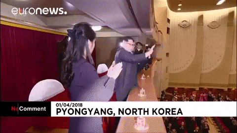 waving kim jong un GIF by euronews
