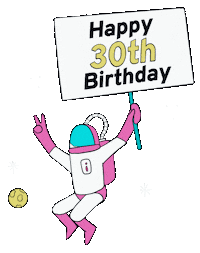 Happy Birthday Sticker by Major Tom