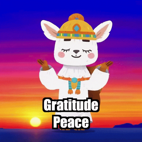 Gratitude Wisdom GIF by Llamaozi