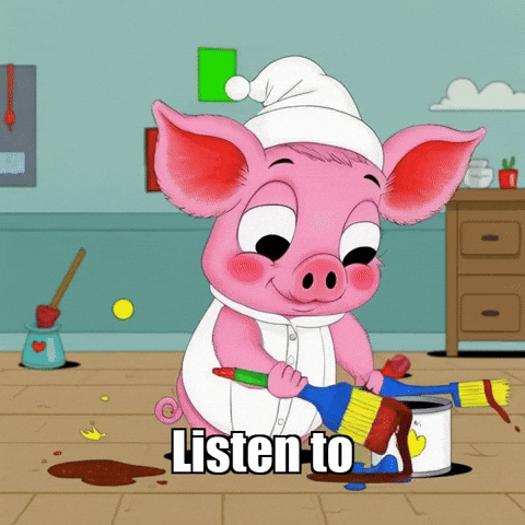 Wisdom Listen To GIF by The Pigasso