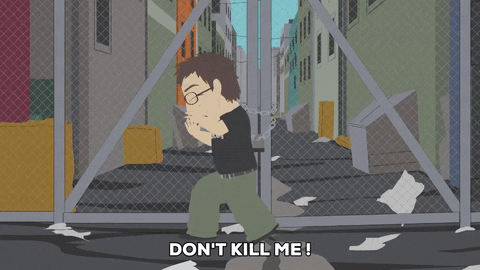 scared in danger GIF by South Park 