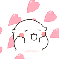 hab__g love heart animal couple Sticker