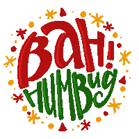 Scrooge Christmas Grouch Sticker