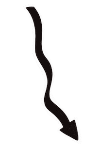 Black And White Arrow Sticker