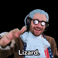 Cross Eyed Lizard Man GIF