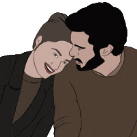 Head On Shoulders Smile GIF