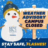 kentstateregionals snow day kent state trumbull GIF