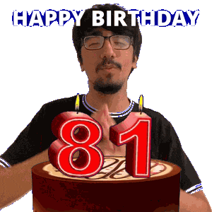 Happy 81St Birthday Sticker