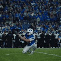 Byu Football Kick GIF by BYU Cougars