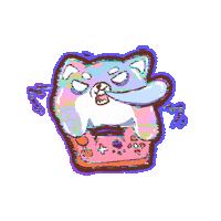 Konema game dog crazy play Sticker