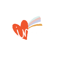 Paper_lab love heart rainbow amor Sticker