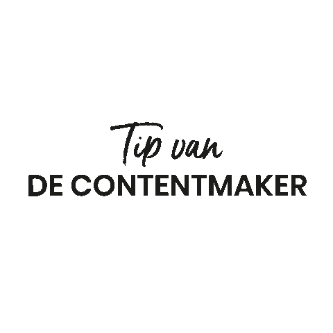 Tip Sticker by De Contentmaker