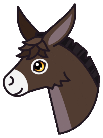 evangelinekingborn giphyupload donkey evygifs cutedonkey Sticker
