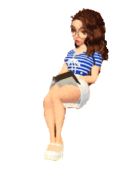 Sit Sticker by Bel Diniz
