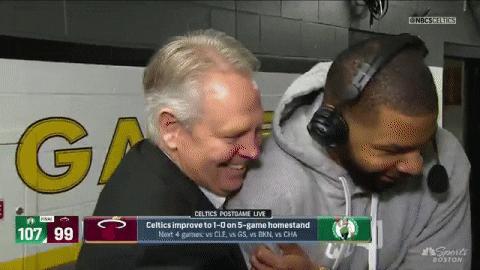boston celtics hug GIF by NBC Sports Boston