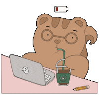 ppareum coffee 커피 충전중 다너 Sticker