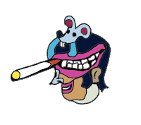 loop face STICKER by Dax Norman