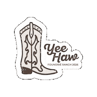 Yee Haw Cowboy Boot Sticker by facefoundrie