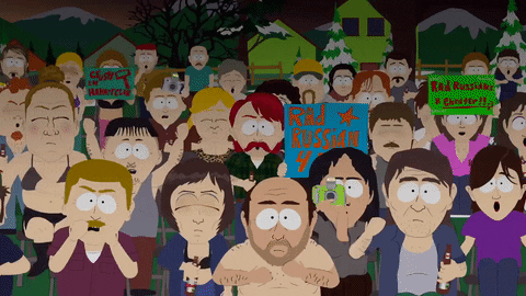 crowd protesting GIF by South Park 