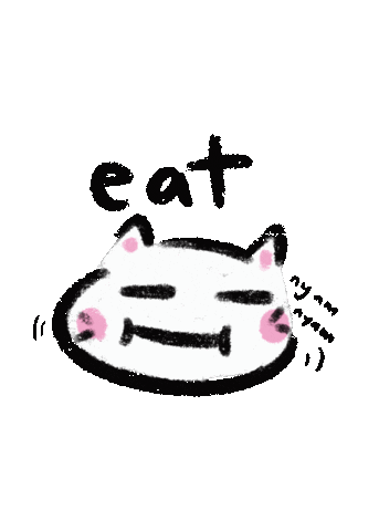 Hungry Cat Sticker by The Gummy Smile Shop