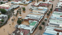 Aerial Footage Shows Lismore Swamped in Floodwater