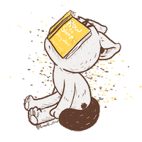 LonecatTheCat cat book gato sleeping Sticker