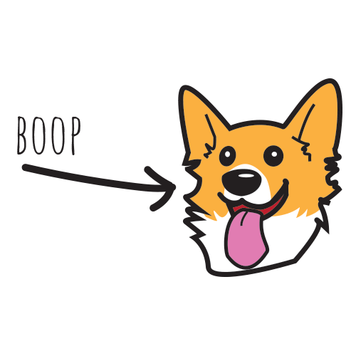 BOOPseattle dog corgi nose boop Sticker