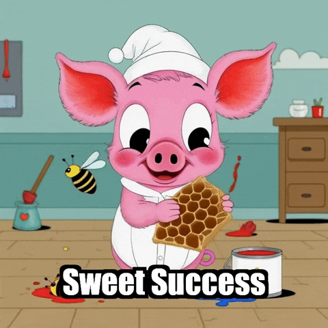 Sweet Success Honey GIF by The Pigasso