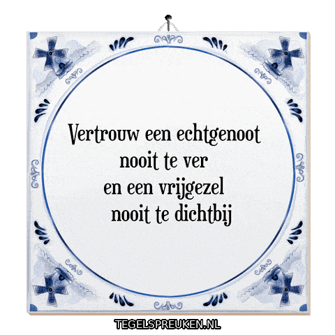 Spreuk Vertrouwen Sticker by Tegelspreuken.nl