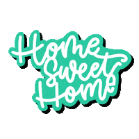 letterdireinen home lettering stayhome home sweet home Sticker