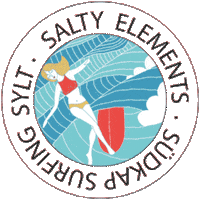 Salty Elements Sticker by Südkap Surfing Sylt