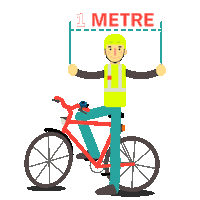 RSAIreland cyclist rsa ride safe 15 meter Sticker