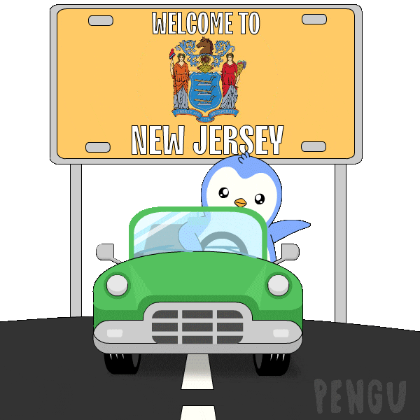 Driving New Jersey Sticker by Pudgy Penguins
