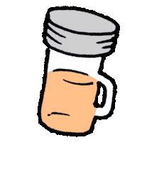 maximegg shake glass juice mug Sticker