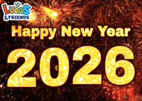 Happy New Year Party GIF by Lucas and Friends by RV AppStudios