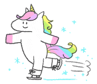 LunaRucola sports winter ice unicorn Sticker