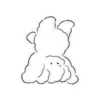 tepeso_ dog white かわいい 犬 Sticker