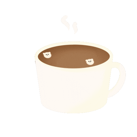 Teddy Bear Coffee Sticker