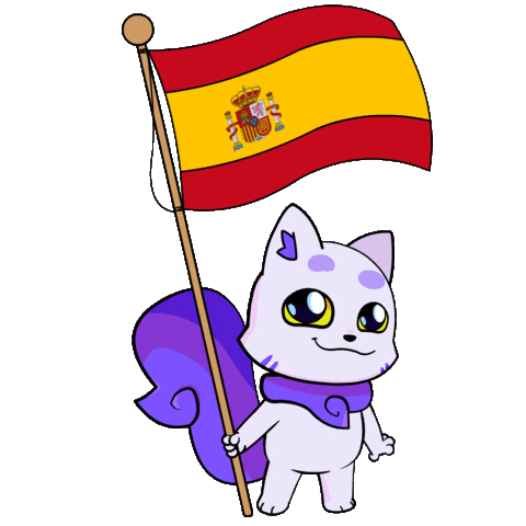 Spanish Flag Sticker by Lucky Kat Studios