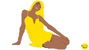 ButtahBlends girl yellow wink buttahblends Sticker