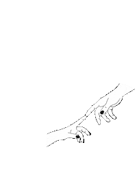 Hands Touching Sticker