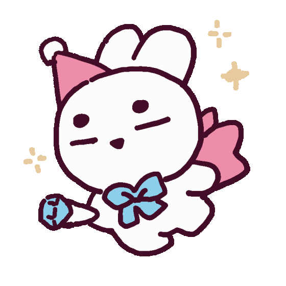 Bunny Angel Sticker by 0-0